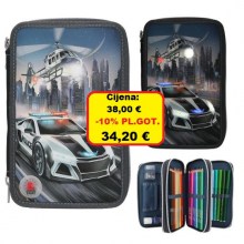 Pernica trostruka Monster Cars s LED zaslonom i policijskim automobilom